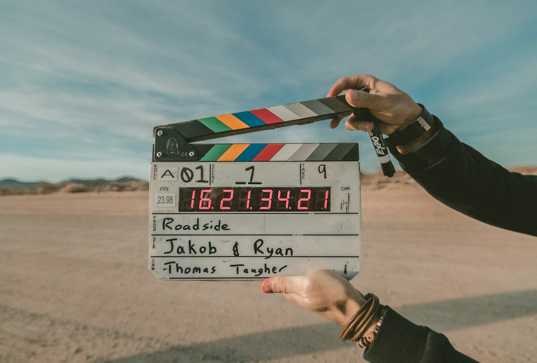 Film clapperboard held up on set, illustrating MKV to MP4 video conversion