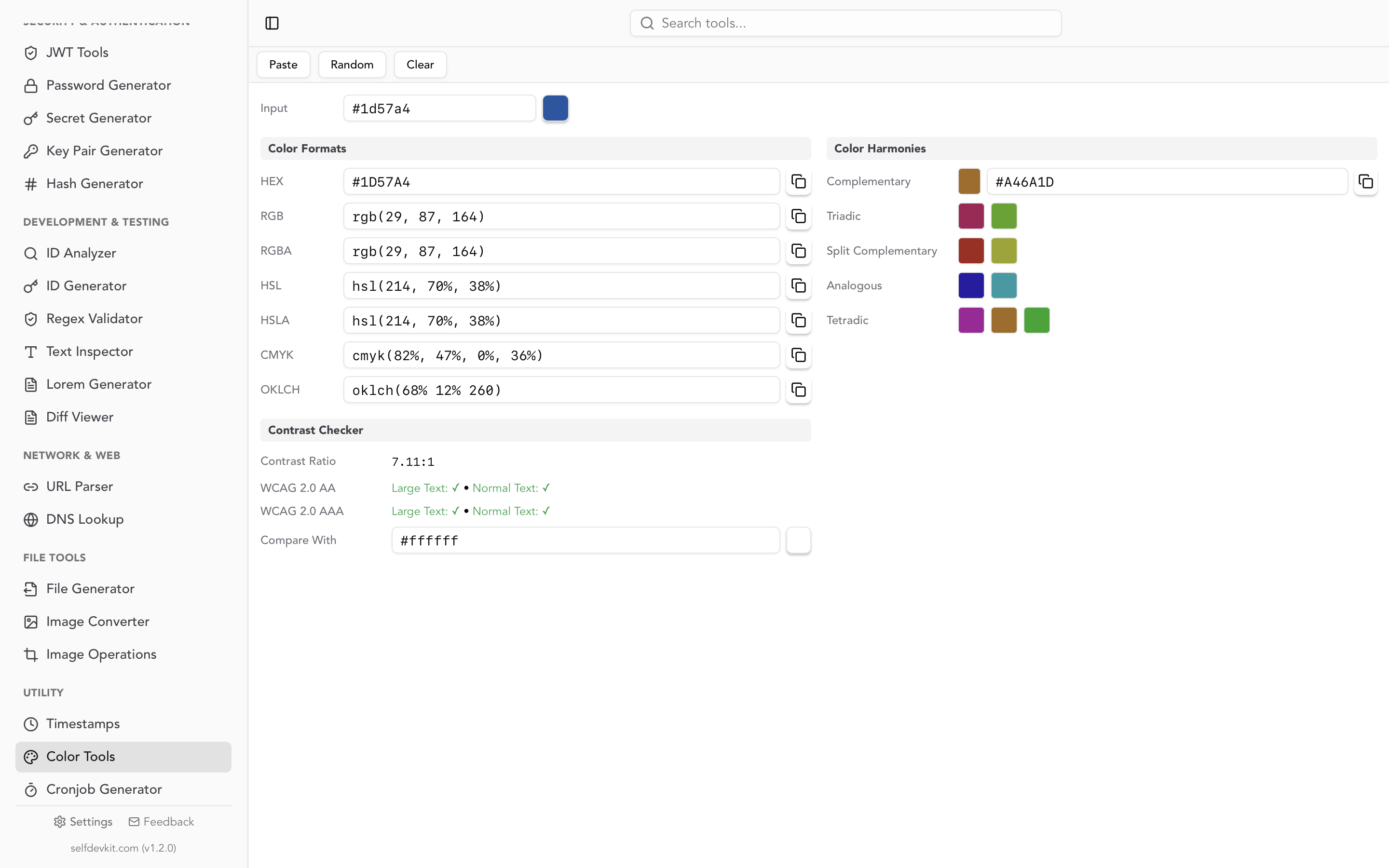 Color Tools Light Mode