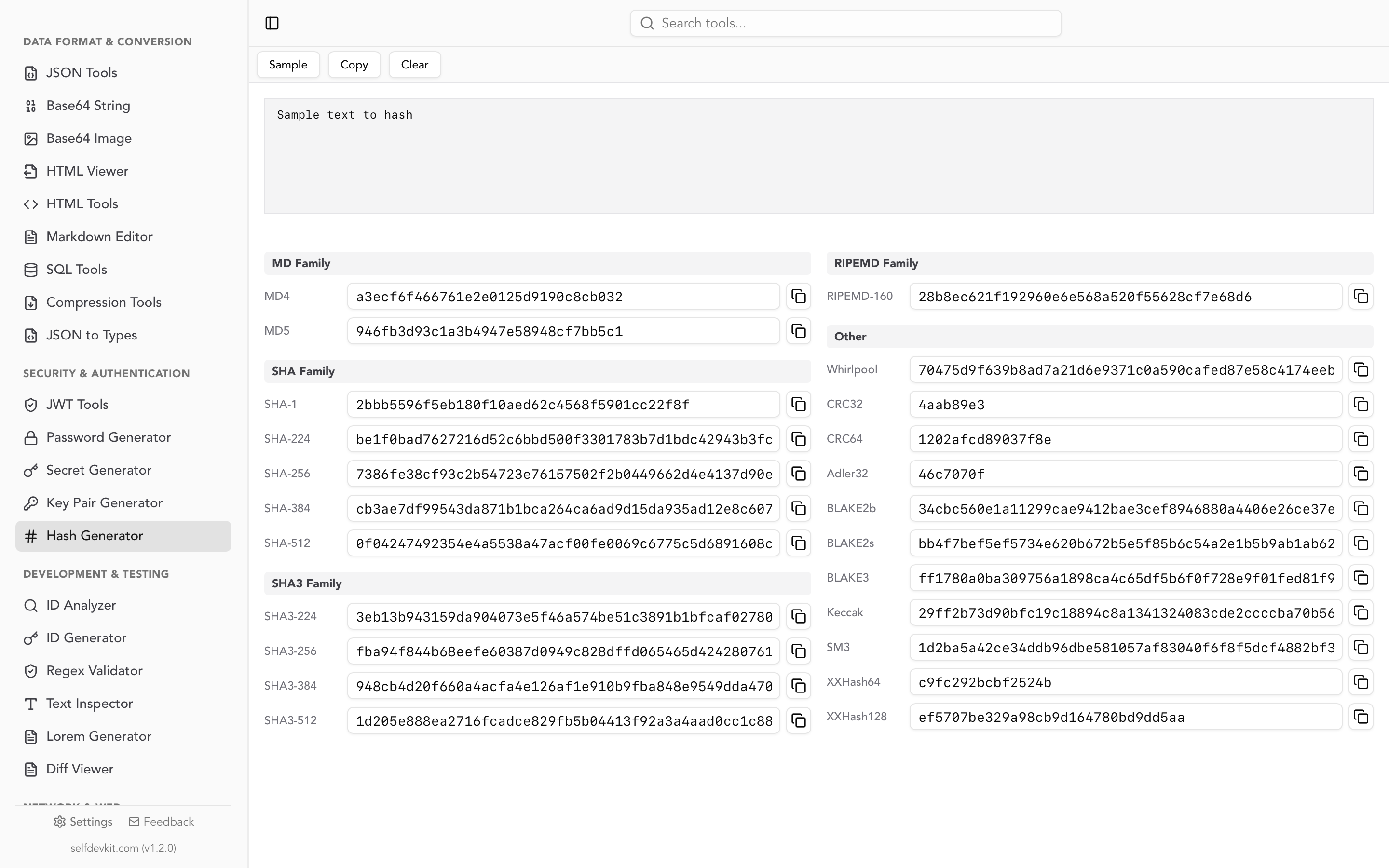 Hash Generator Light Mode