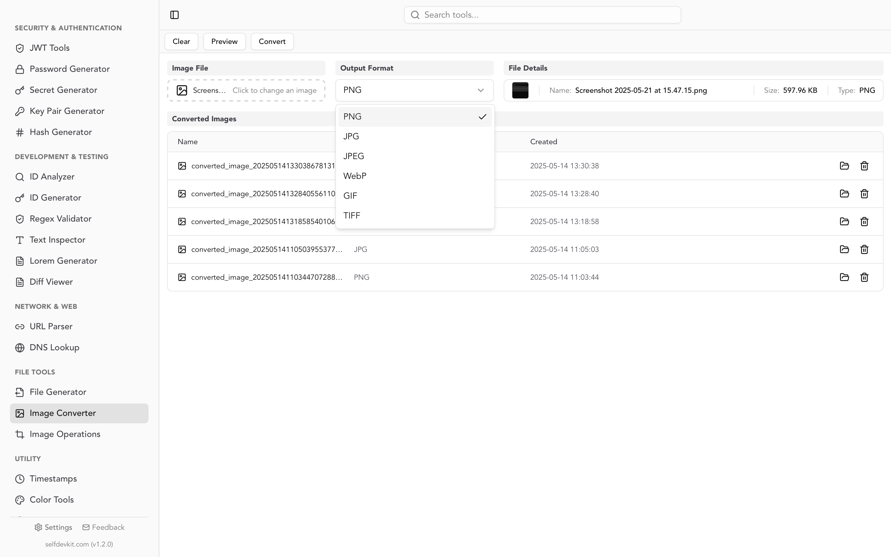 Image Converter Light Mode