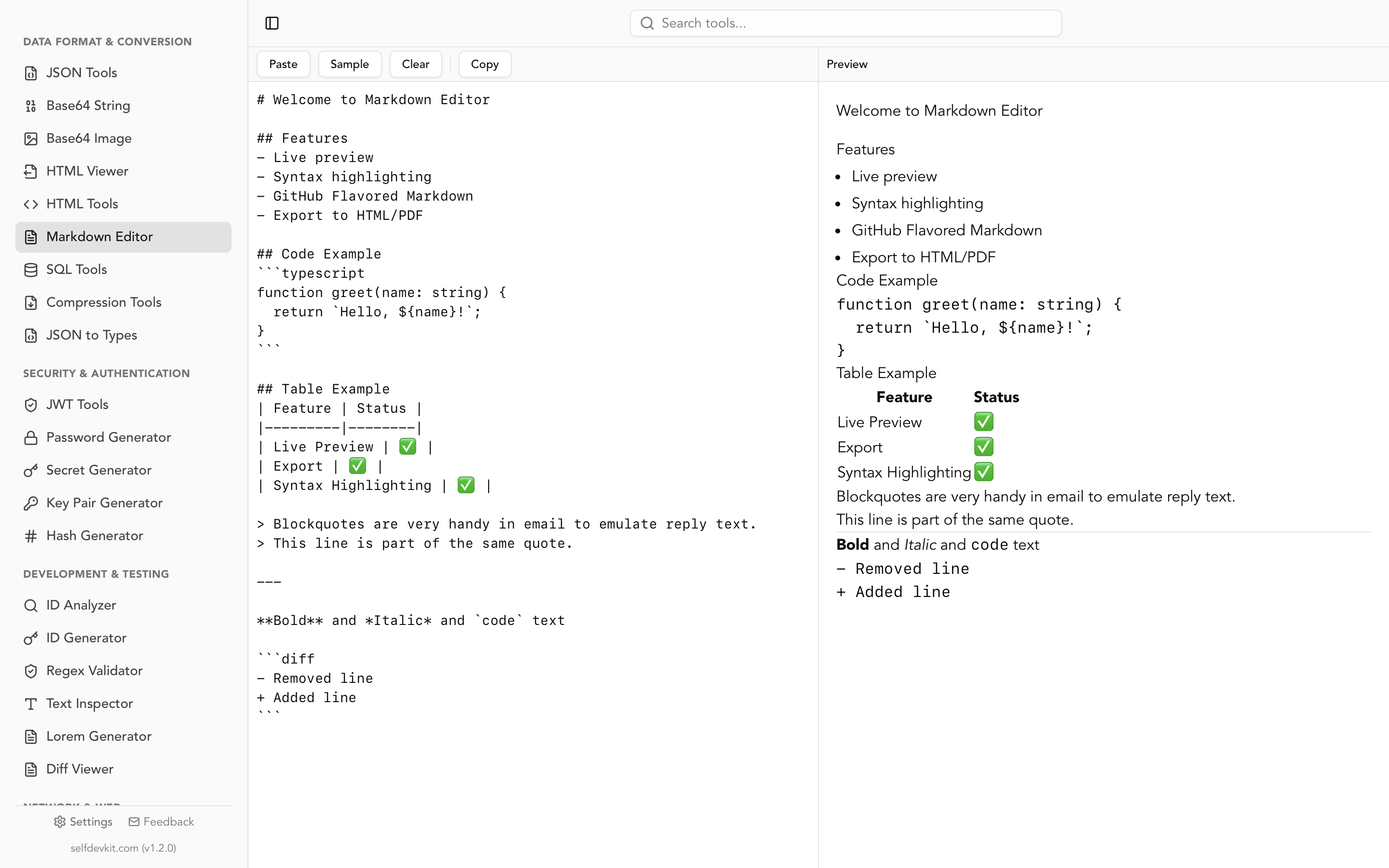 Markdown Editor Light Mode