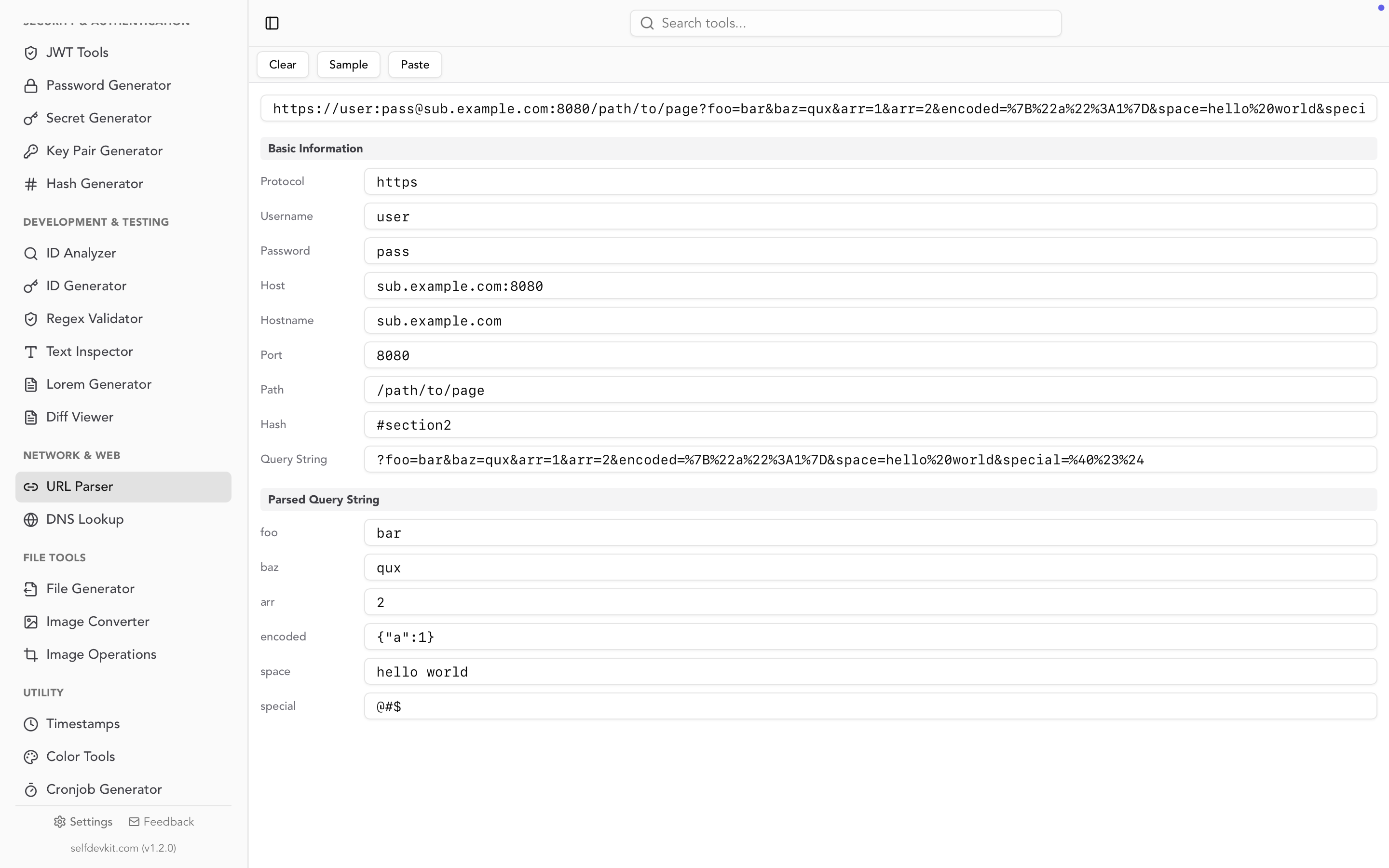 URL Parser Light Mode
