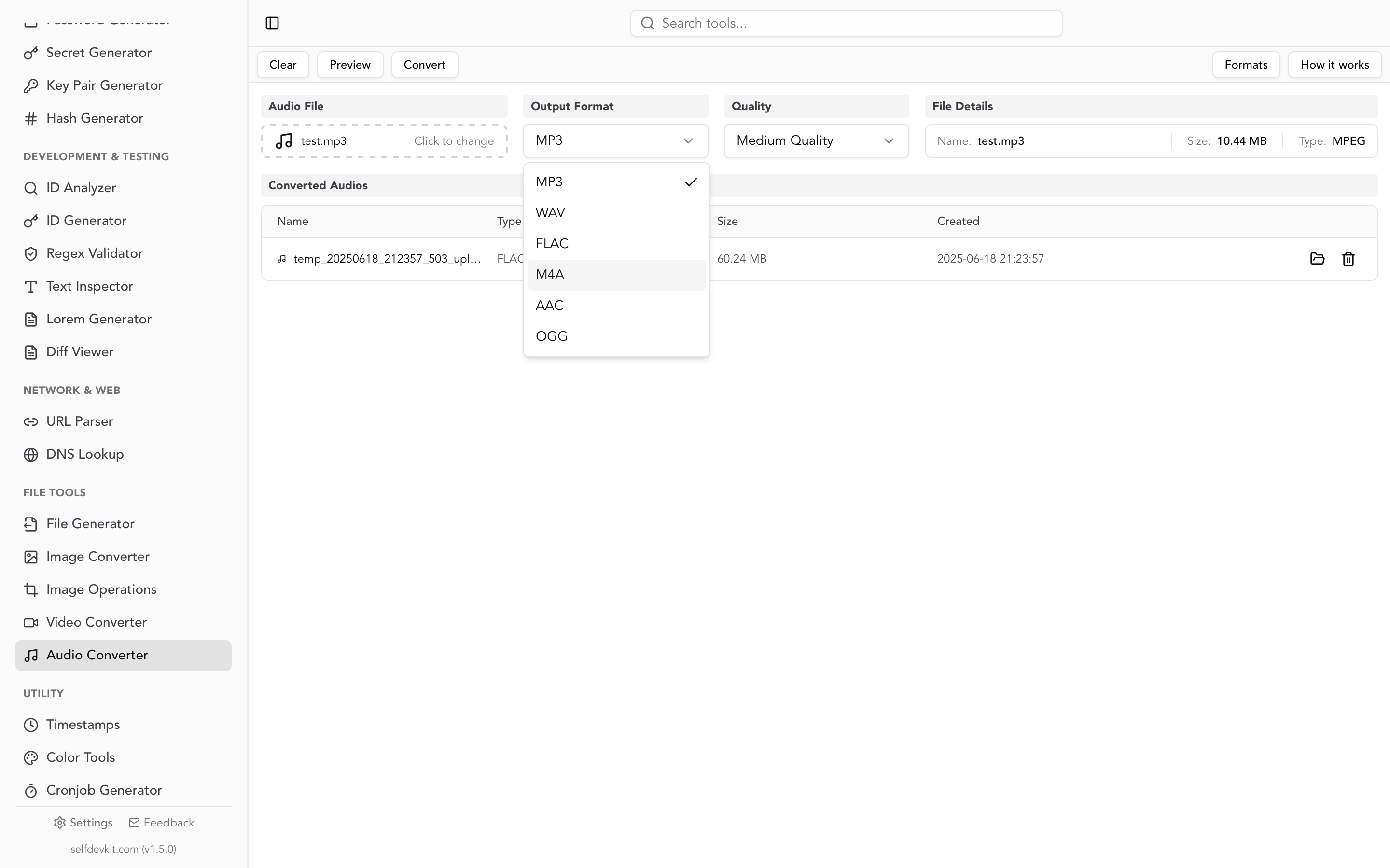 Audio Converter Preview